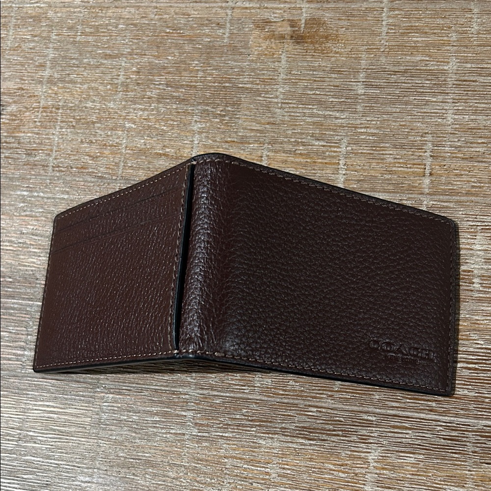 Coach Dark Brown Leather Card Holder - Picture 5 of 6